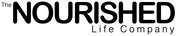 The Nourished Life Company logo featuring clean typography and artisanal stone-ground nut butter branding.